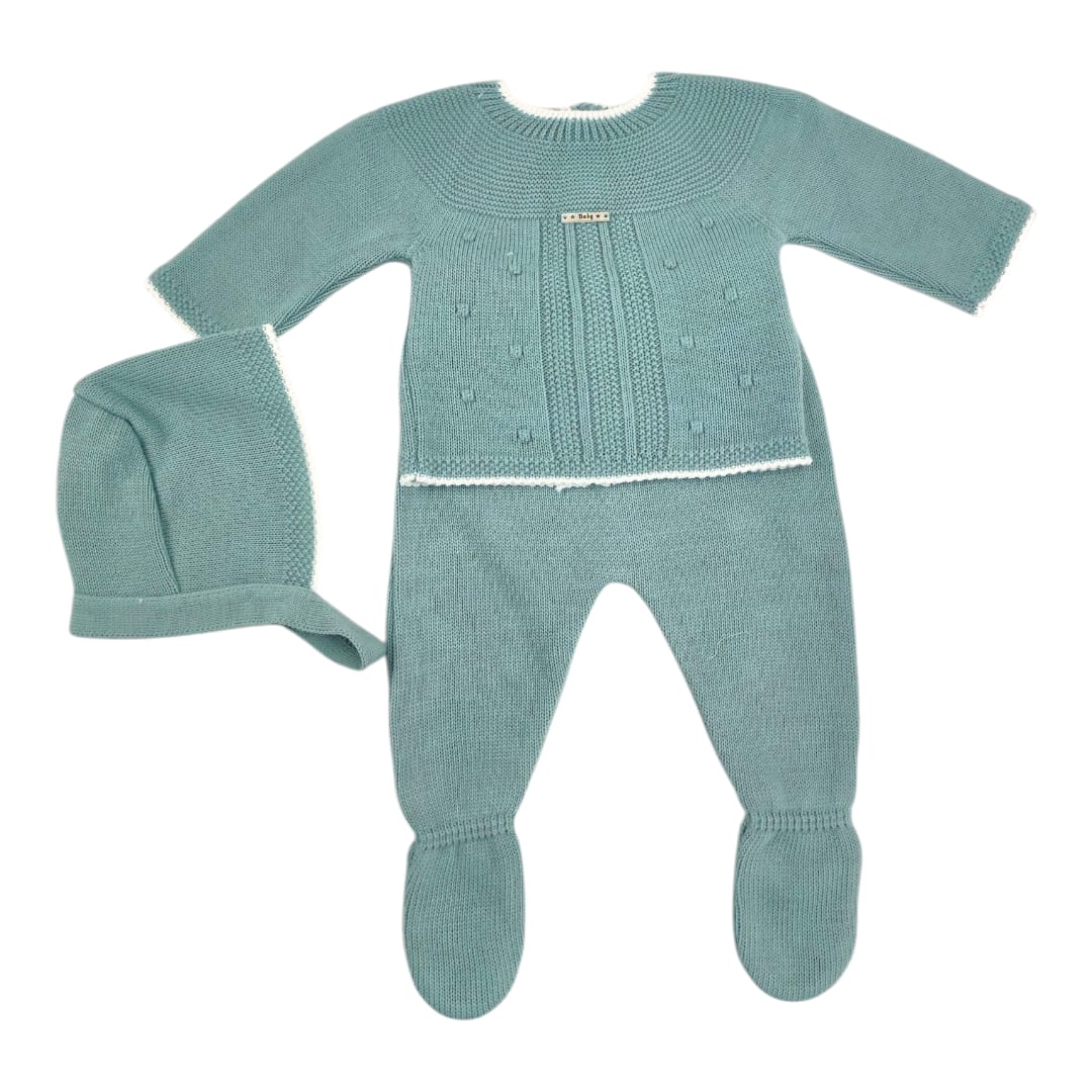 Conjunto de punto bebé Verde