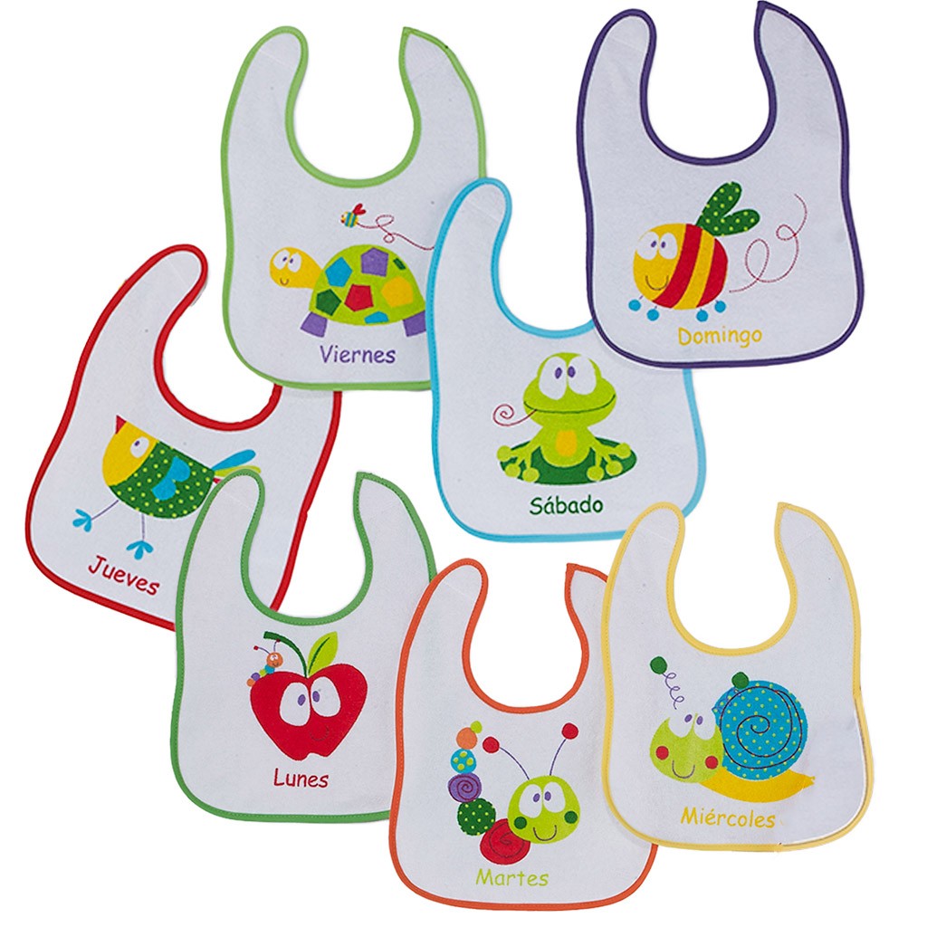 Pack Baberos Semanario Impermeable