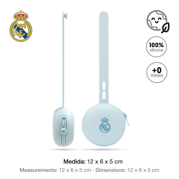 Portachupetes de Silicona Real Madrid Azul