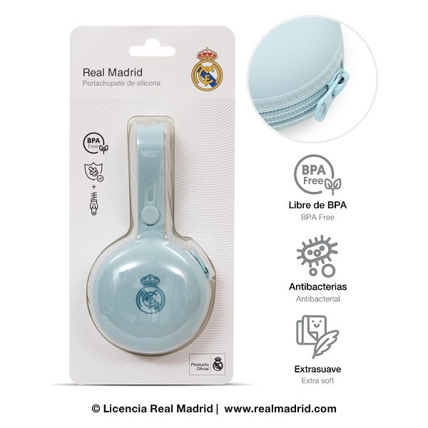 Portachupetes de Silicona Real Madrid Azul