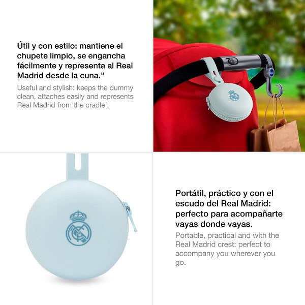 Portachupetes de Silicona Real Madrid Azul
