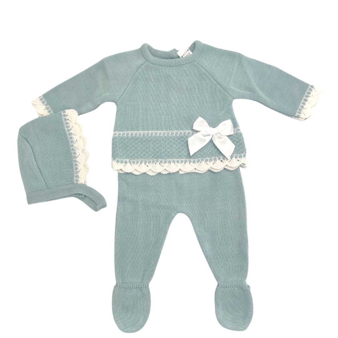 Conjunto Primavera Punto Lazo Verde Mint