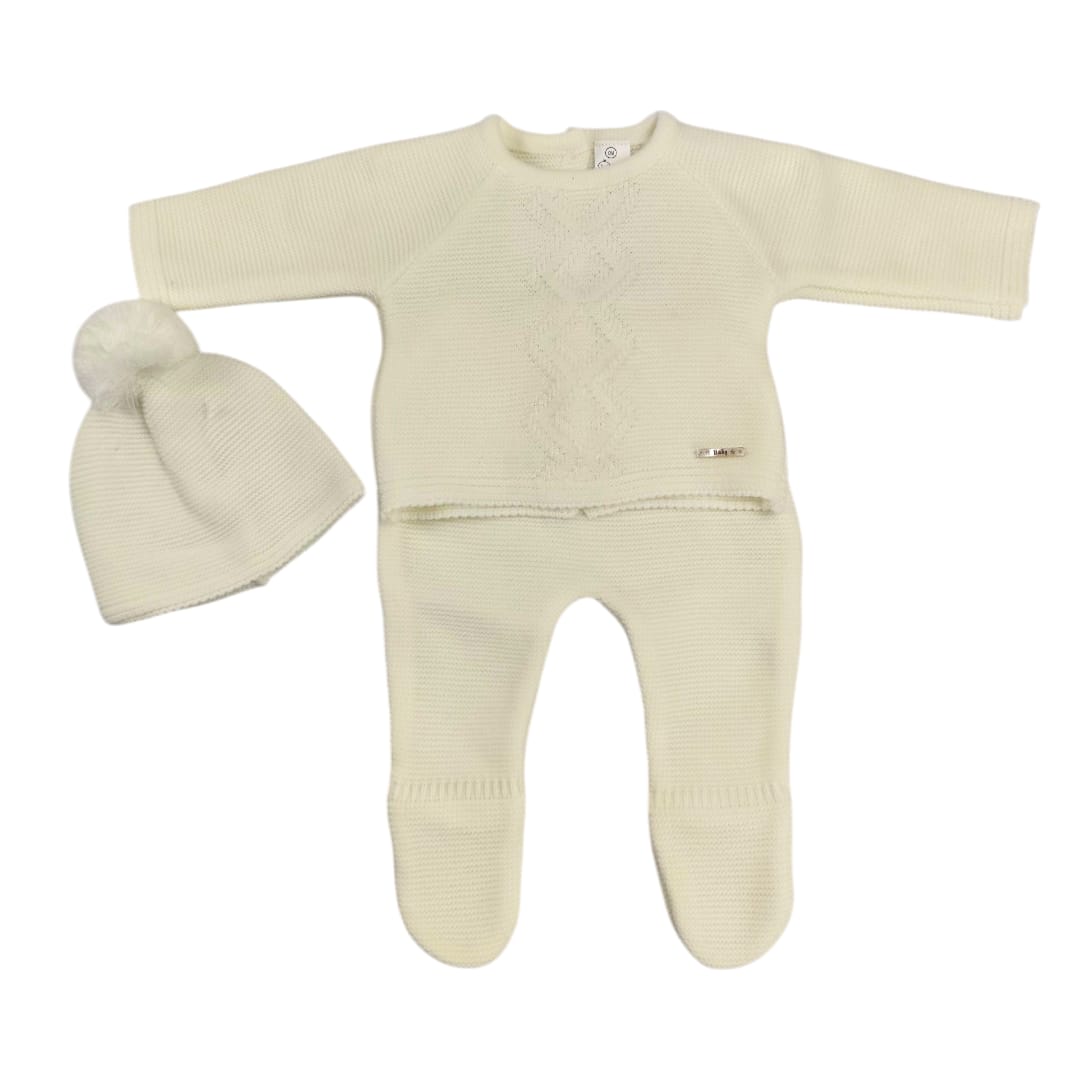 Conjunto de punto bebé Beig
