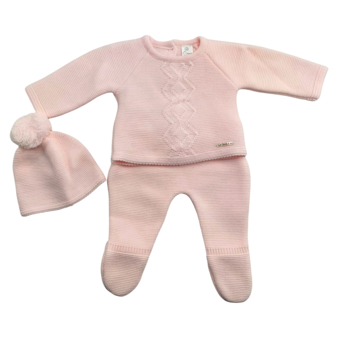 Conjunto de punto Invierno Rosa