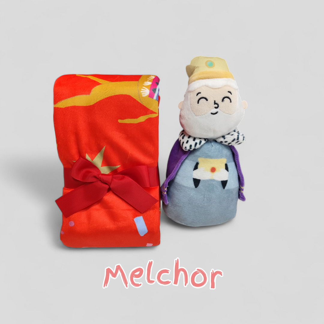 Muñeco de Peluche Melchor con Manta – Reyes Magos