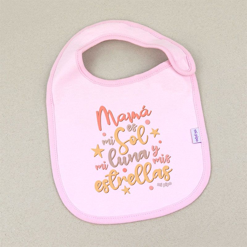 Babero Divertido Mamá es mi sol, mi luna y mis estrellas - Mikeko
