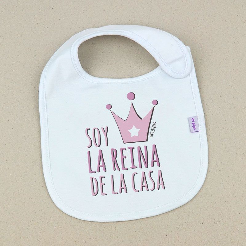 Babero Divertido Soy la Reina de la Casa - Mikeko