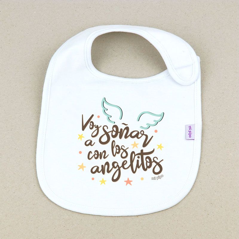 Babero Divertido Voy a soñar con los angelitos - Mikeko