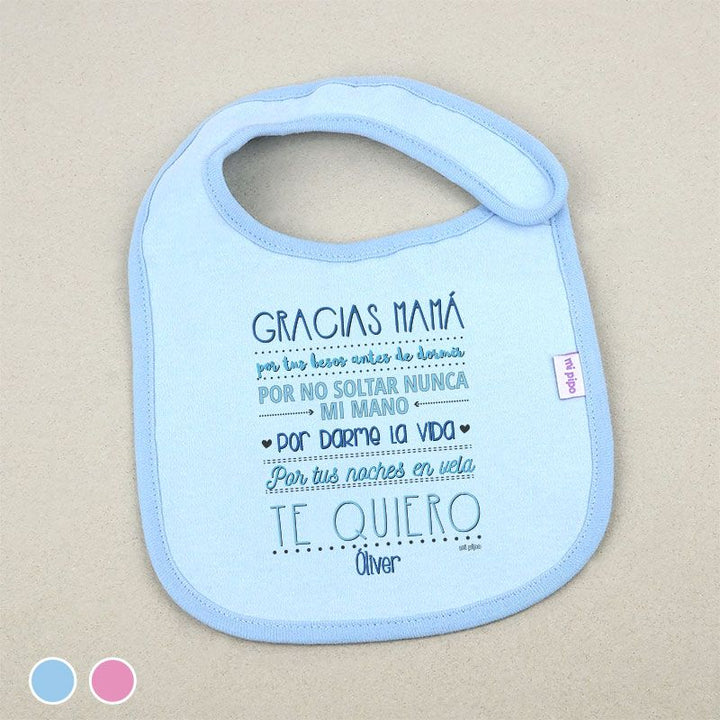 Babero Personalizado Gracias Mamá por...(Nombre) - Mikeko
