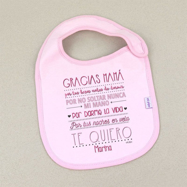 Babero Personalizado Gracias Mamá por...(Nombre) - Mikeko