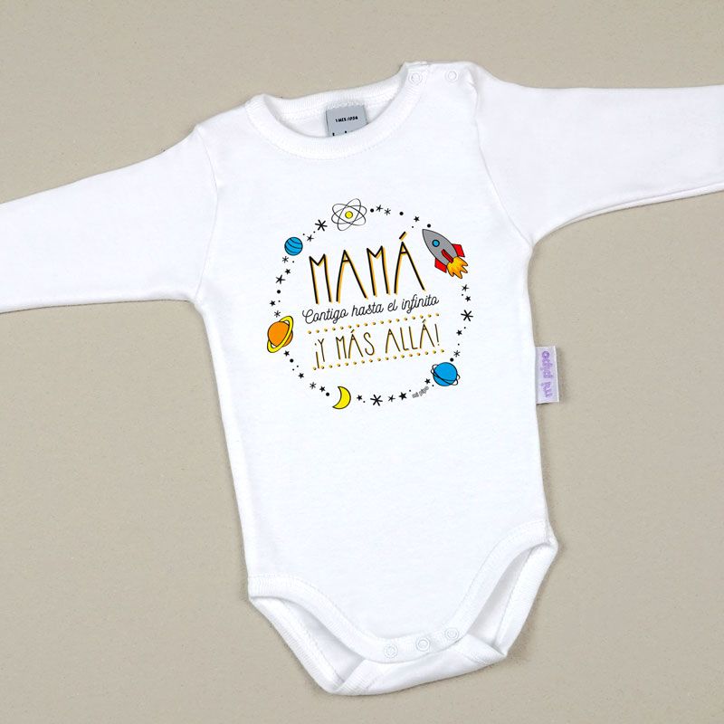 Babidu Body Divertido Mamá contigo hasta el infinito y más allá - Mikeko