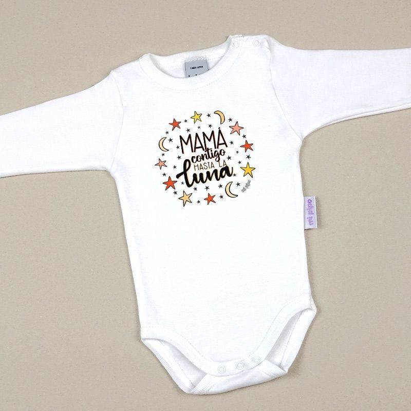 Babidu Body Divertido Mamá contigo hasta la Luna - Mikeko