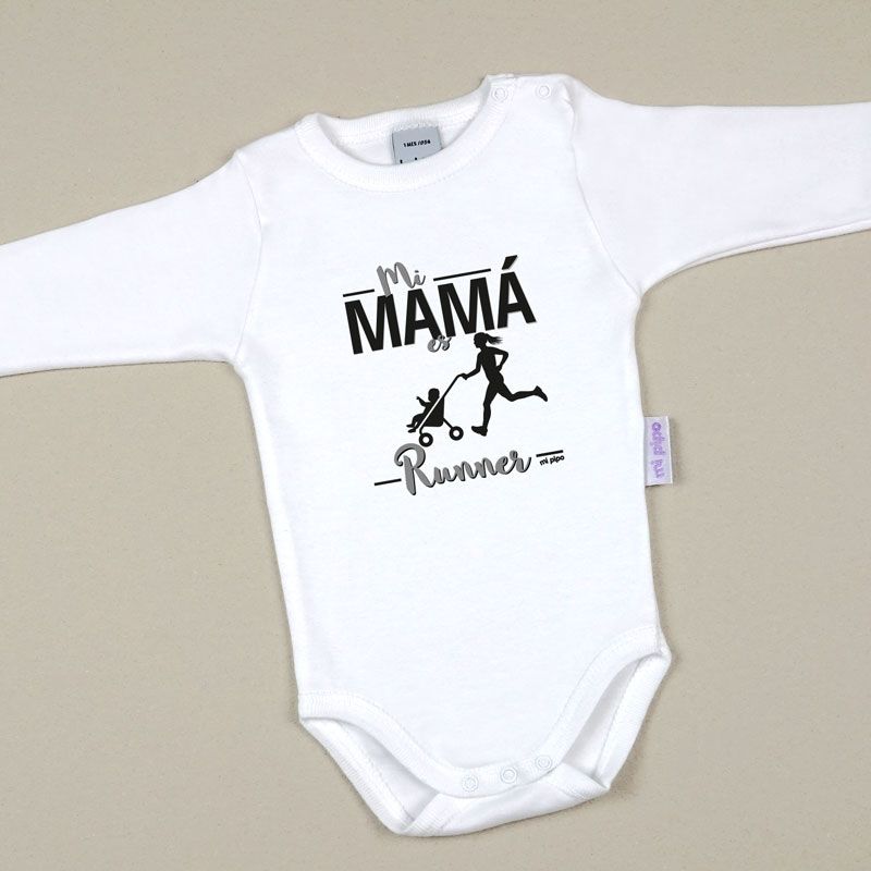 Babidu Body Divertido Mi Mamá es runner - Mikeko