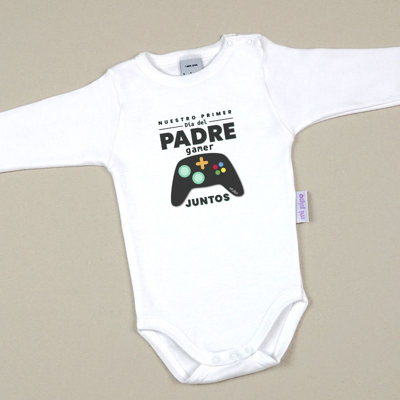 Babidu Body Divertido Nuestro primer día del Padre Gamer juntos - Mikeko