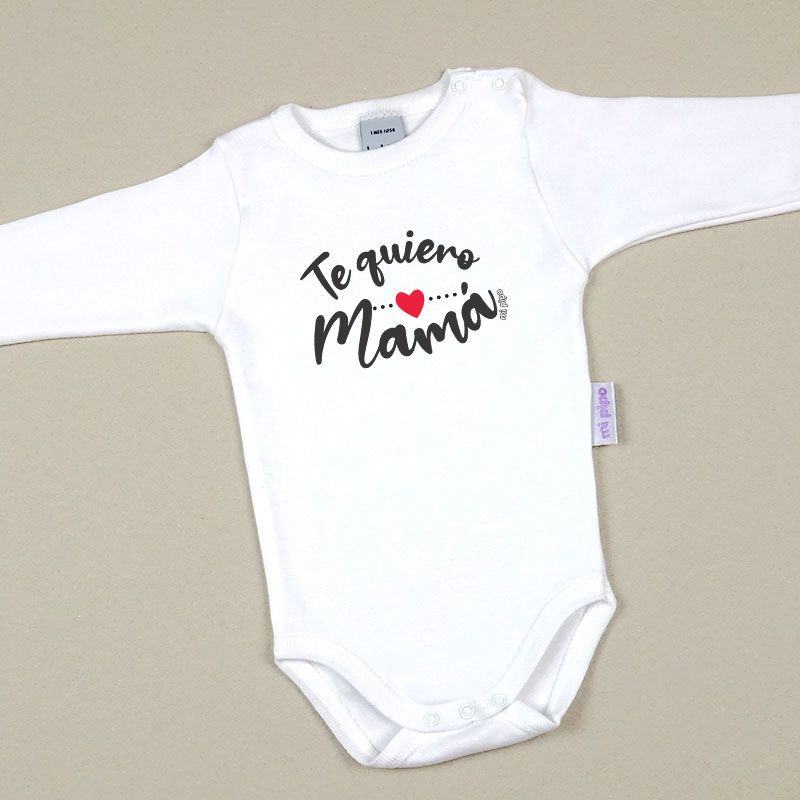 Babidu Body Divertido Te quiero Mamá caligrafía - Mikeko