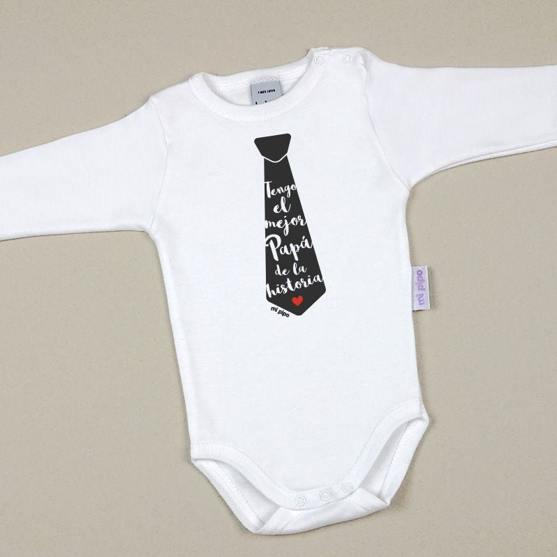 Babidu Body Divertido Tengo el mejor Papá de la Historia Corbata - Mikeko