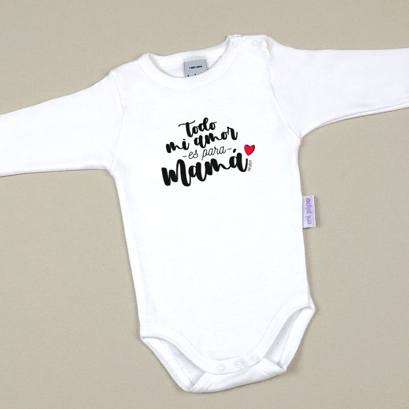 Babidu Body Divertido Todo mi amor es para Mamá corazoncito - Mikeko