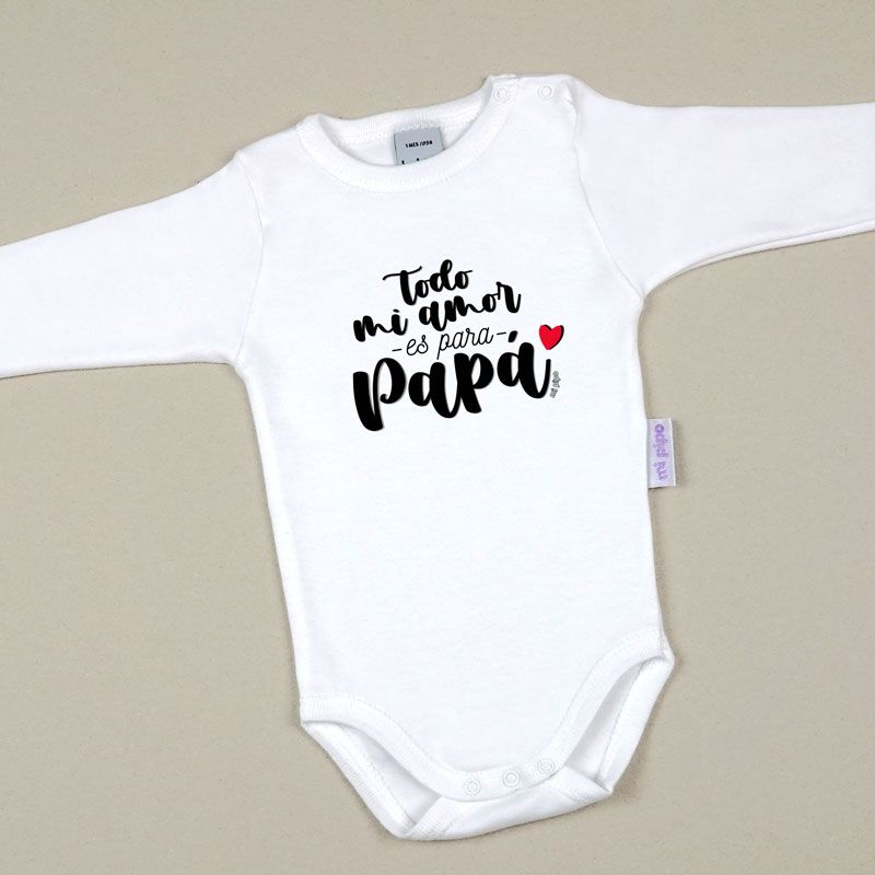 Babidu Body Divertido Todo mi amor es para Papá corazoncito - Mikeko