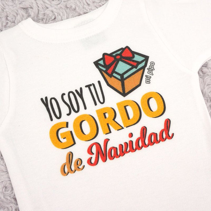 Babidu Body Navideño Yo soy tu gordo de Navidad con cajita de regalo