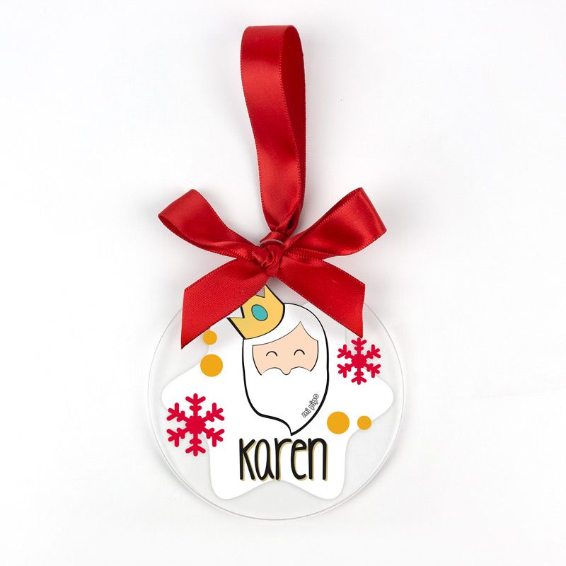 Bola Navidad METACRILATO Rey Melchor - Mikeko