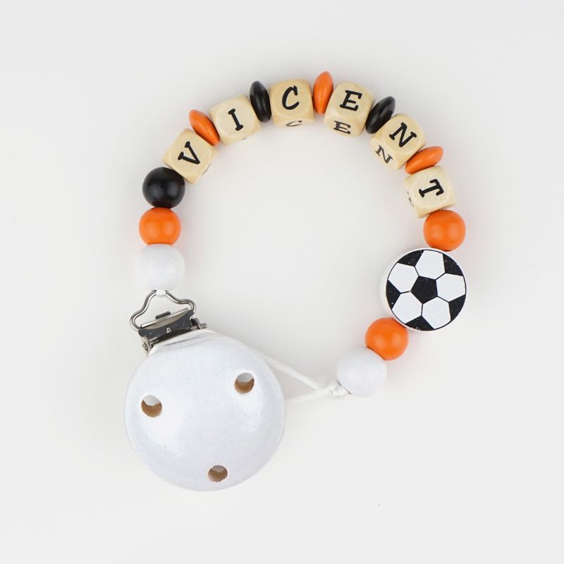 Cadenita de madera personalizada fútbol Valencia - Mikeko