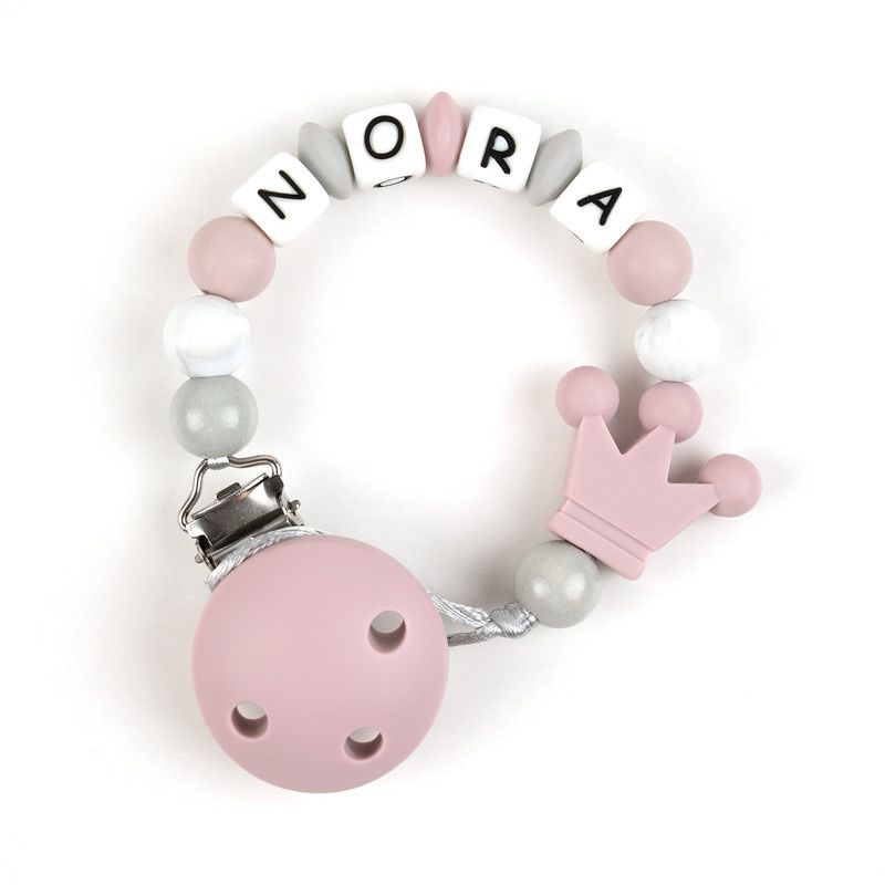 Cadenita de silicona Corona Rosa Soft Personalizada - Mikeko