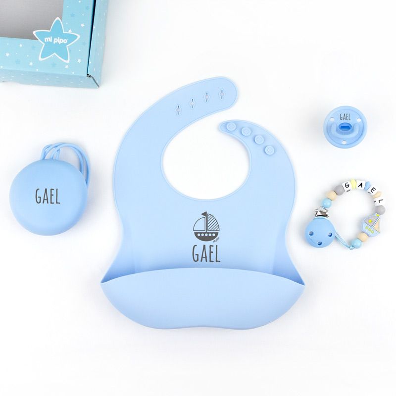 Cajita Gummy Barquito Azul personalizada
