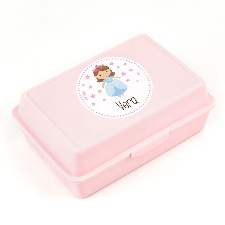 Cajita Porta Alimentos Princesa Rosa personalizada - Mikeko