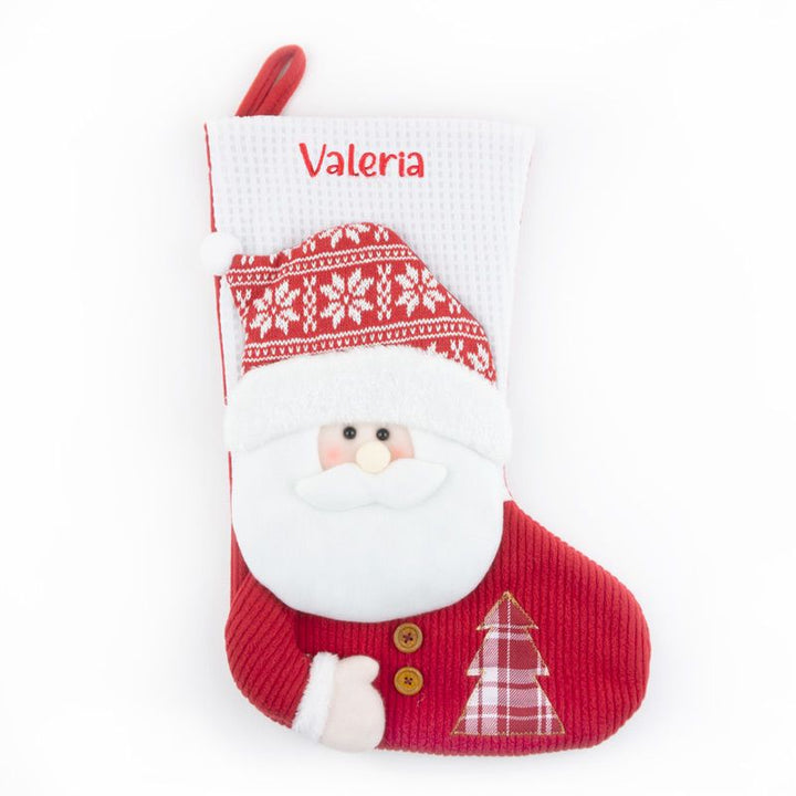 Calcetín de Navidad personalizado Papá Noel