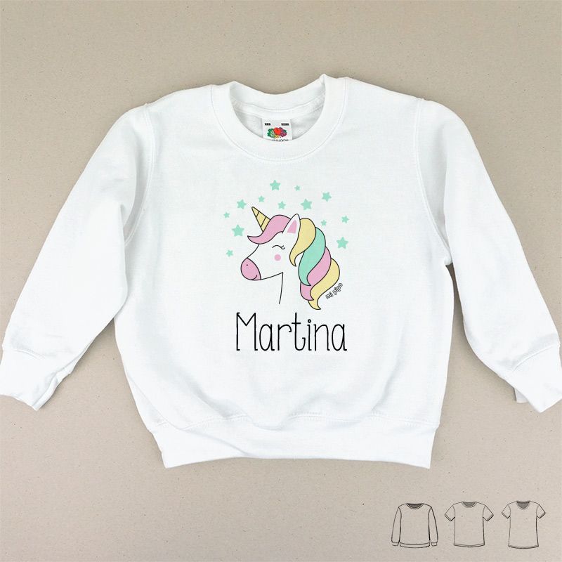 Camiseta o Sudadera Bebé y Niño/a Personalizada Unicornio - Mikeko