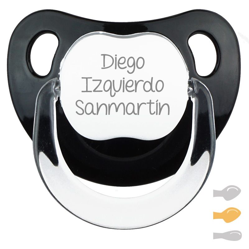 Chupete Baby Personalizado Negro OFERTA - Mikeko