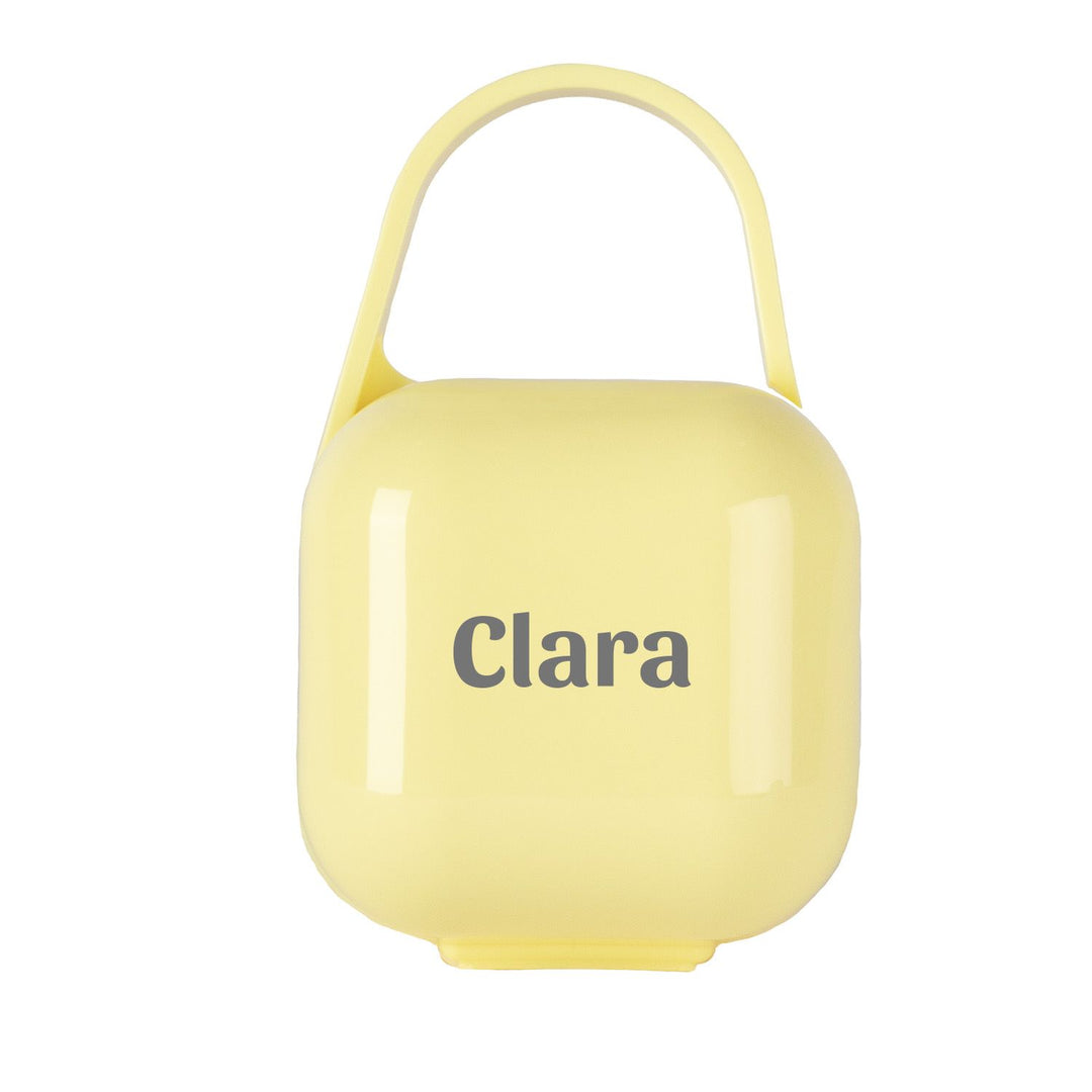 Caja PortaChupetes con Nombre Personalizado COCO Amarillo - Mikeko
