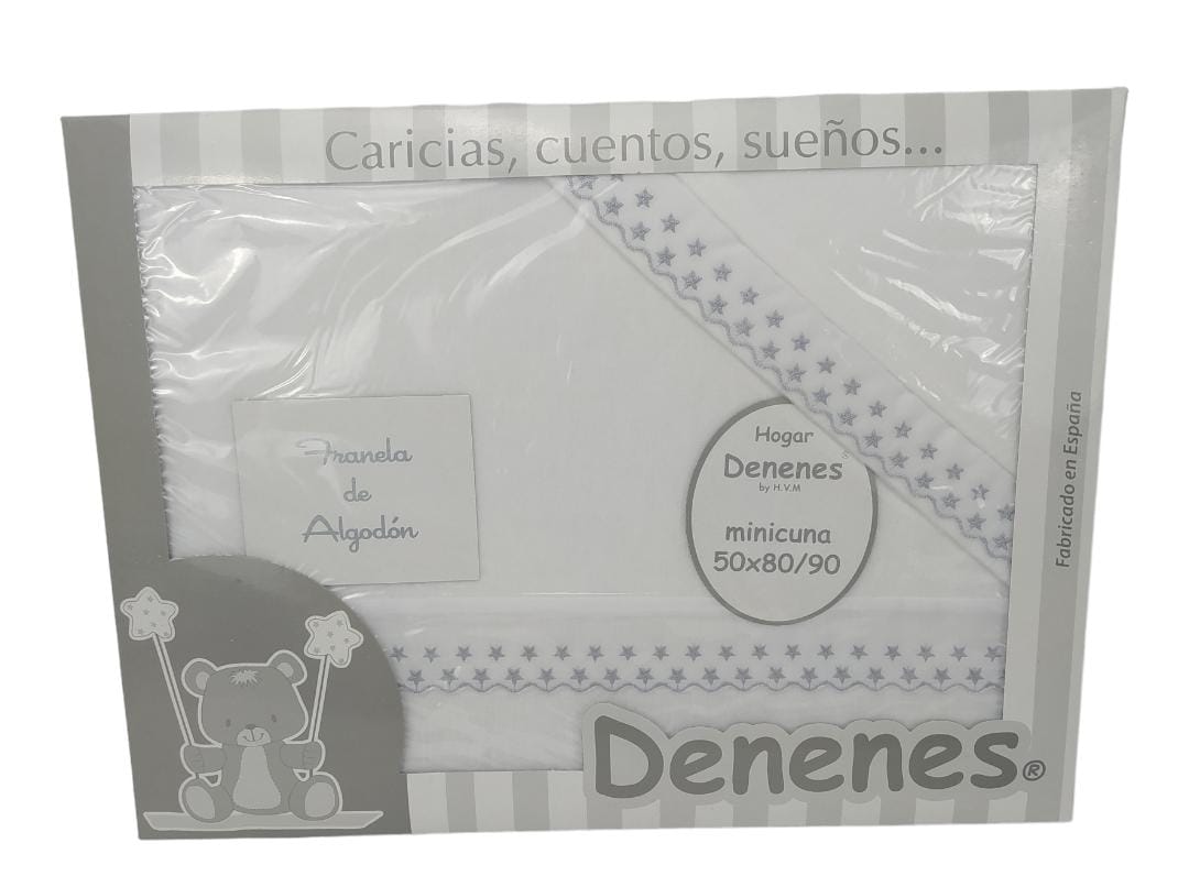 Sabana Franela Estrellitas Gris