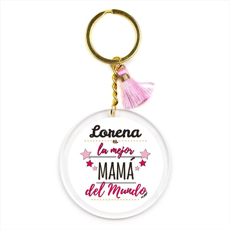 Llavero Metacrilato (Nombre) es la mejor Mamá del mundo PERSONALIZADO