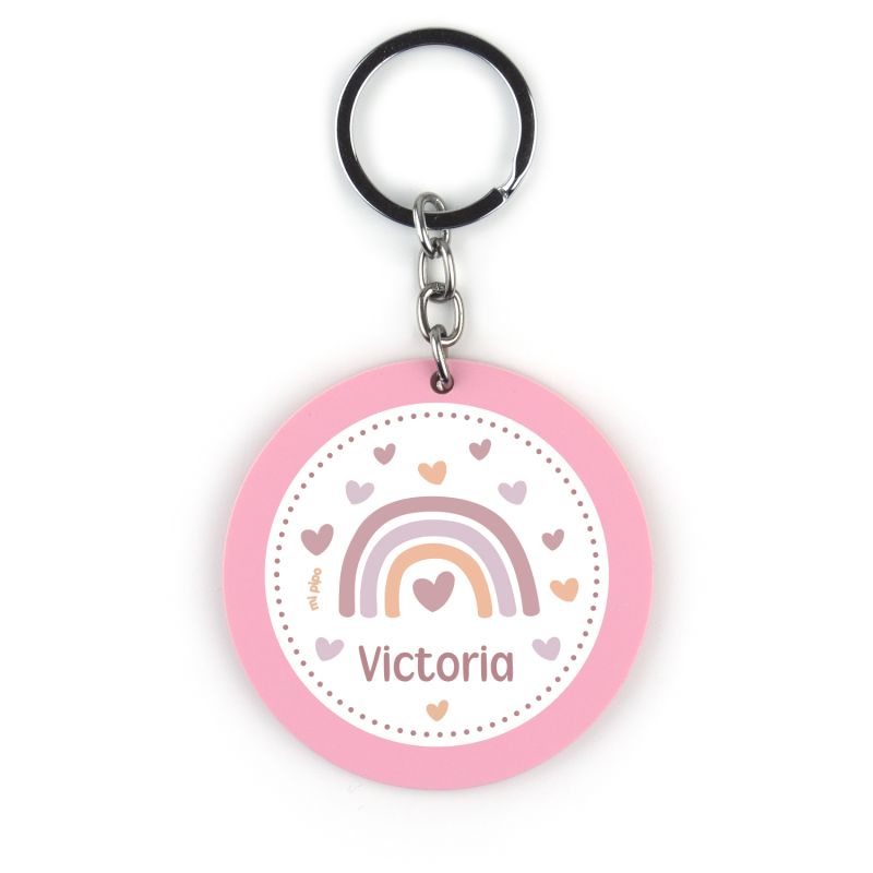 Llavero Metacrilato Arcoíris Blush Personalizado