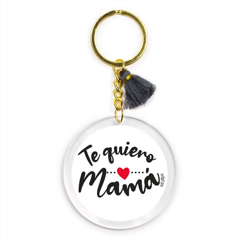 Llavero Metacrilato Te quiero Mamá corazón