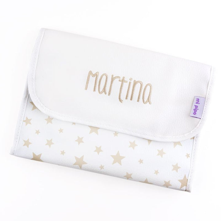 Portadocumentos Estrellas Beige Personalizado