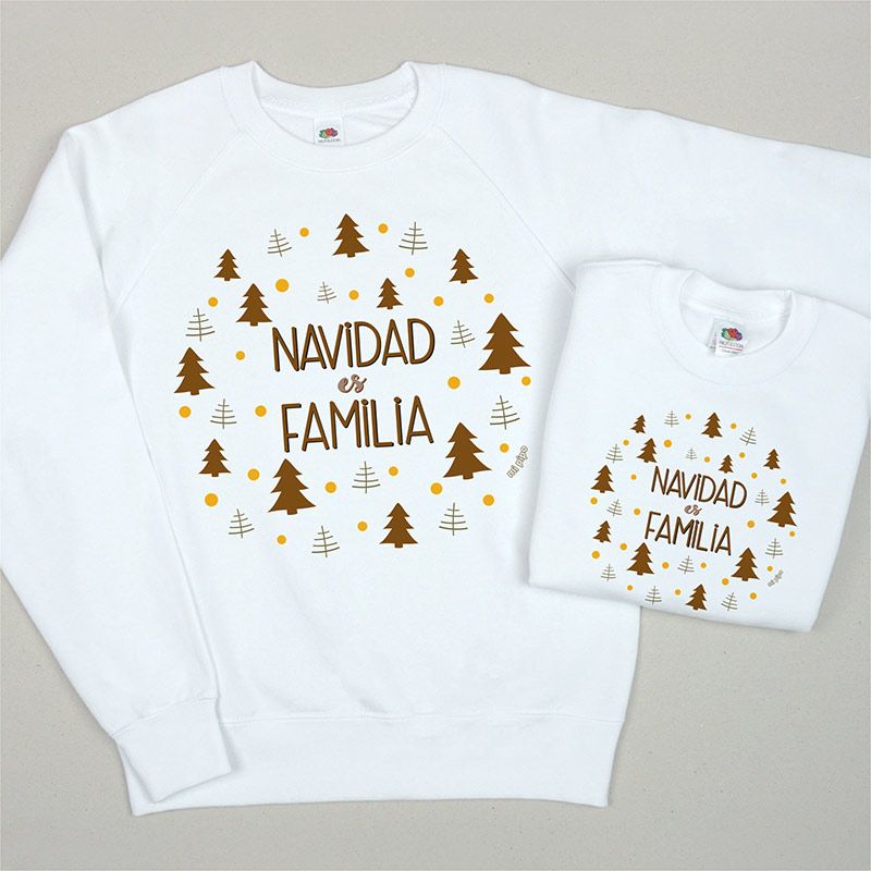 Pack Prendas Camiseta o Sudadera Navidad es Familia –