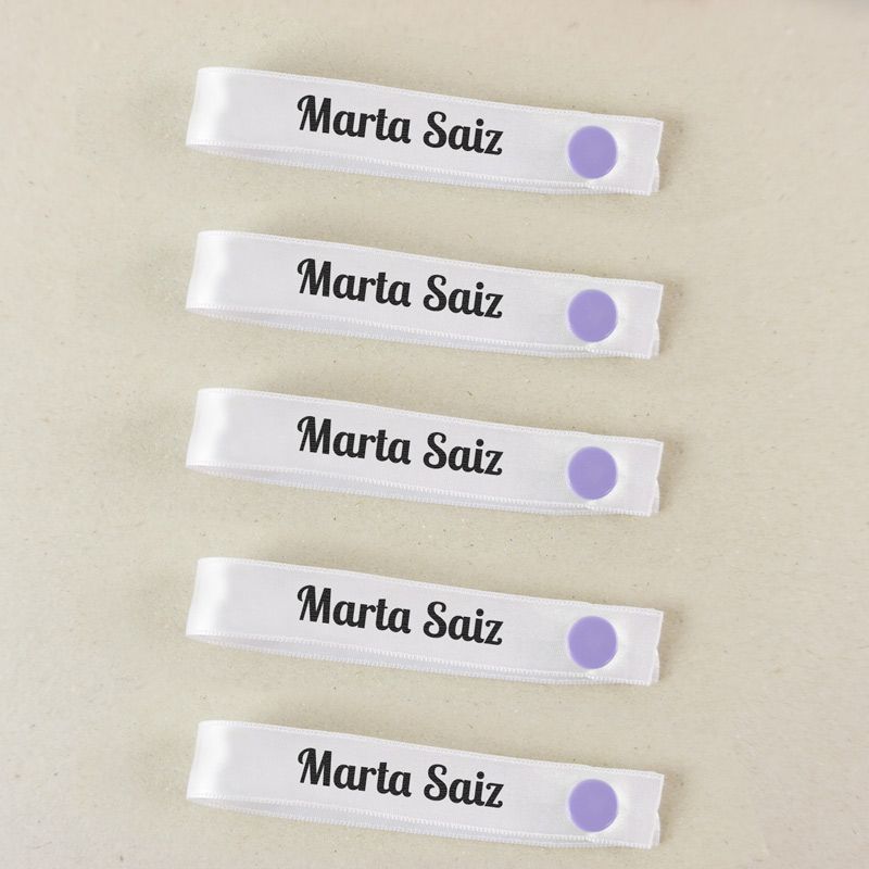 Pack 5 cintas para colgar ropa personalizadas sólo nombre