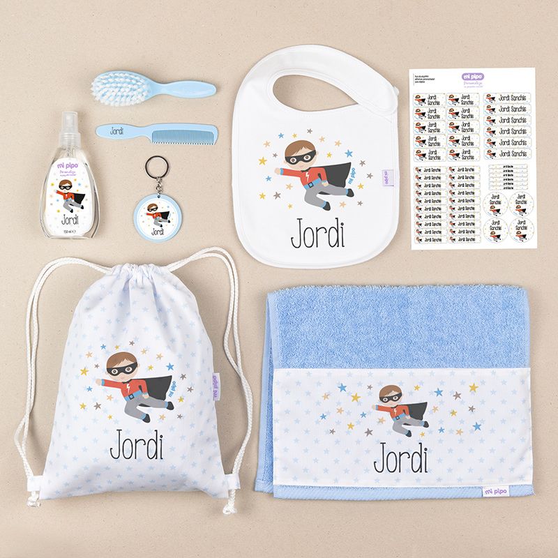 Pack Mi Cole Superhéroe personalizado + Regalo Llavero