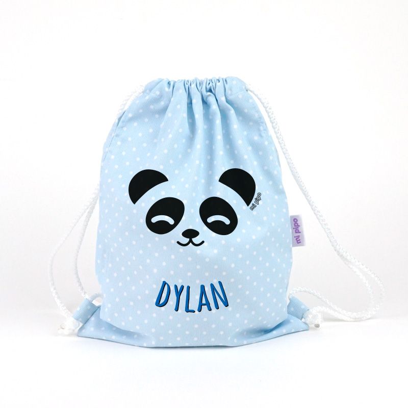 Petate Panda Azul personalizado - Mikeko