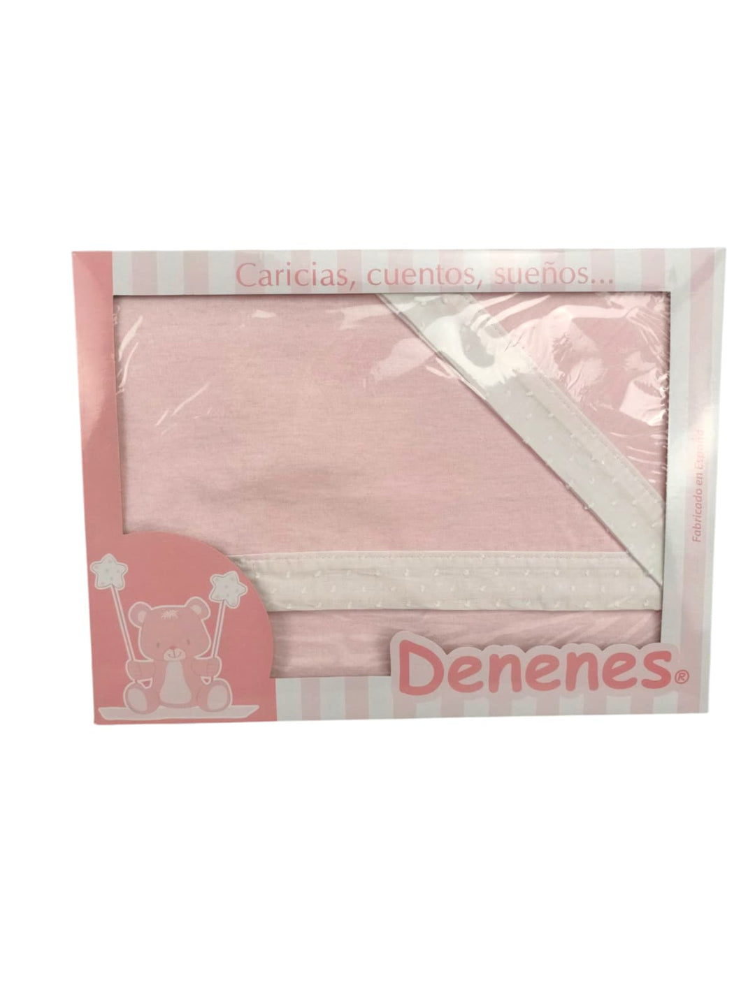 Sabana Franela Coche Básica Plumeti Fondo Rosa