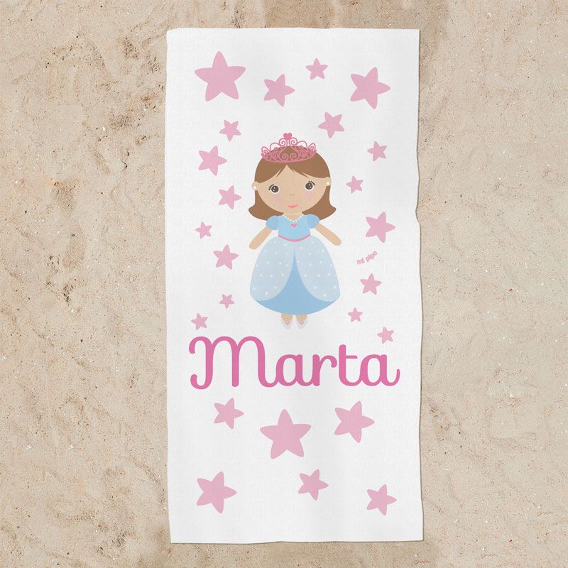 Toalla de baño Premium Princesa Personalizada - Mikeko