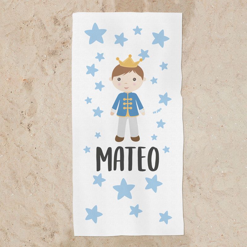 Toalla de baño Premium Príncipe Personalizada - Mikeko