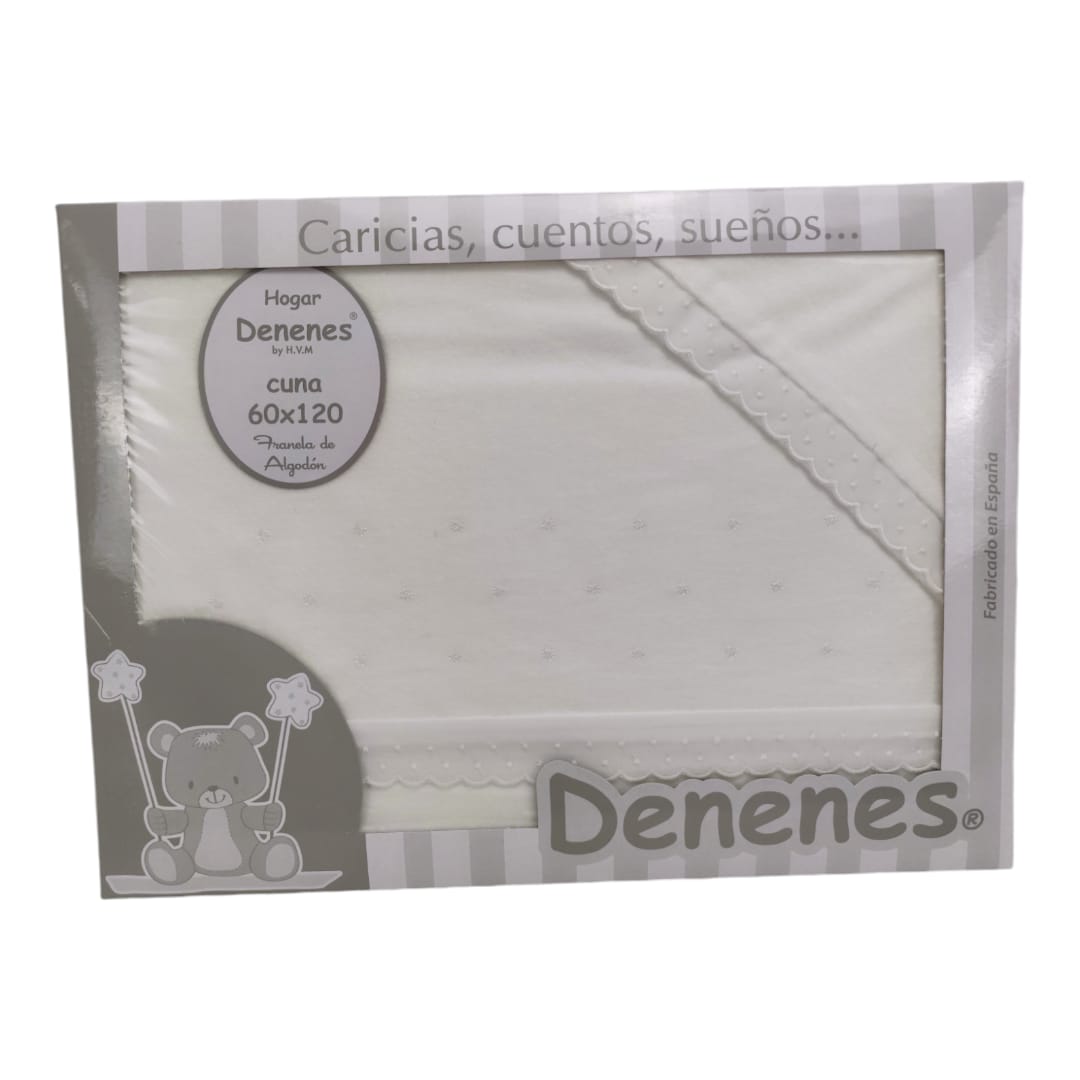 Sábana de franela blanca con pequeños topos para cuna, tamaño 60x120 cm.