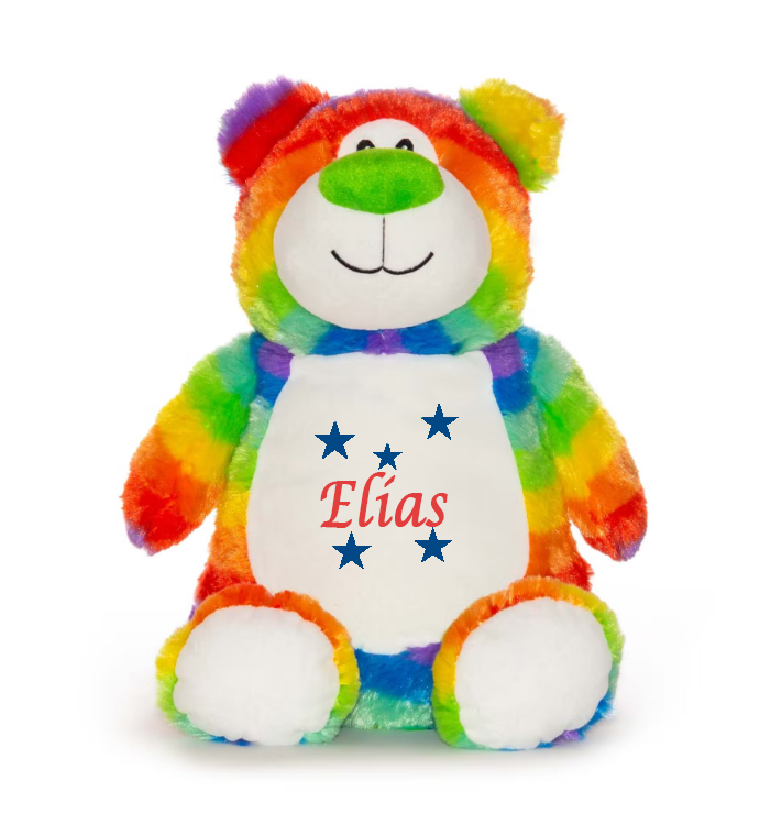 Peluche Personalizado Oso Arcoiris - Mikeko