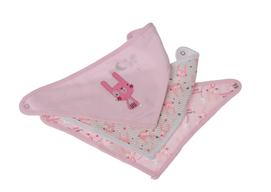 Bandana 3 Piezas Gatito Rosa - Mikeko