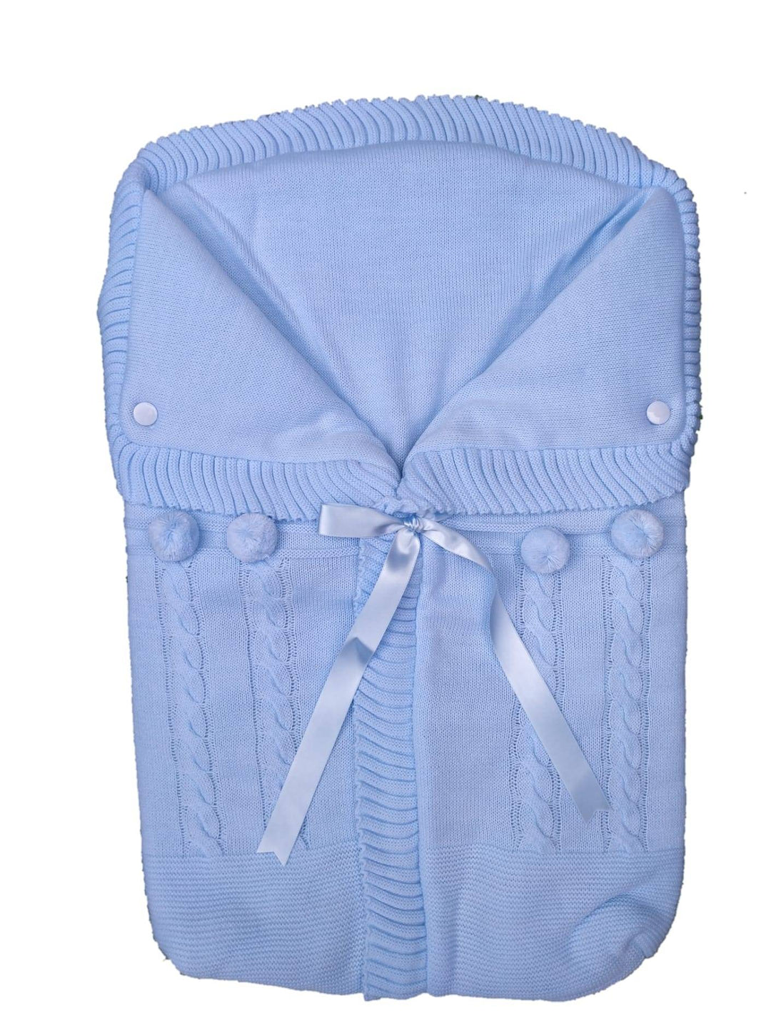 Saco Punto Ponpón Celeste - Mikeko