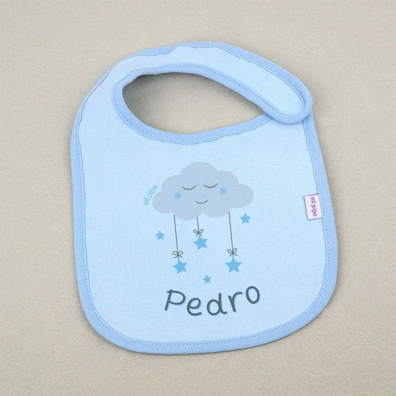 Babero Personalizado Nube Azul - Mikeko