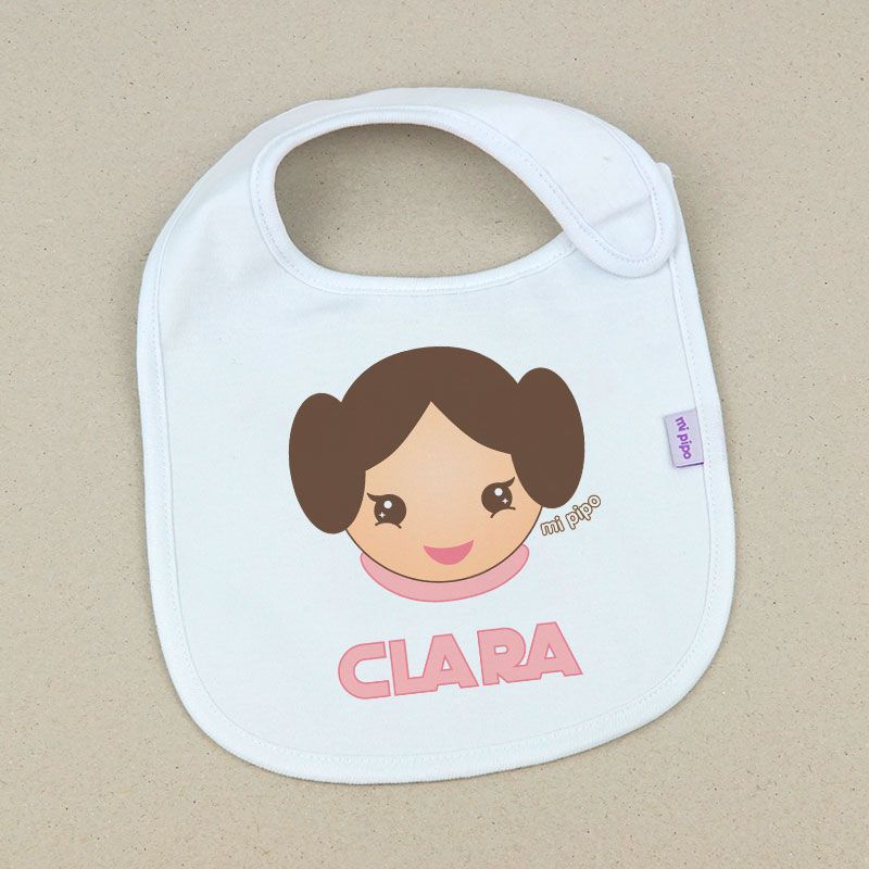 Babero Personalizado Princesa Leia - Mikeko